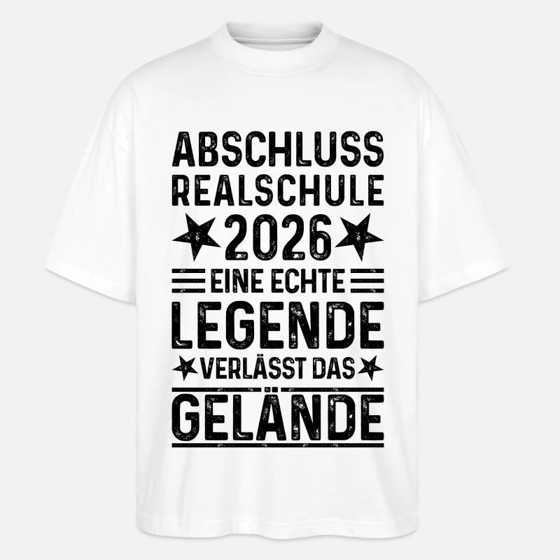 Realschule Abschluss 2026 - Stanley/Stella Oversized Unisex Bio T-Shirt Blaster 2.0 - Weiß