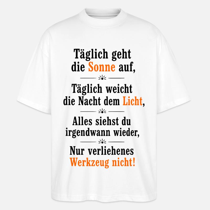 werkzeug_1 - Stanley/Stella Oversized Unisex Bio T-Shirt Blaster 2.0 - Weiß