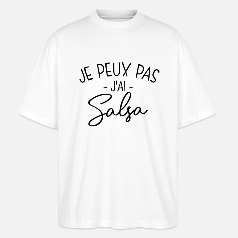 Pas Dispo, C'est Salsa ! - T-shirt bio Blaster 2.0 coupe oversize Stanley/Stella Unisexe - blanc