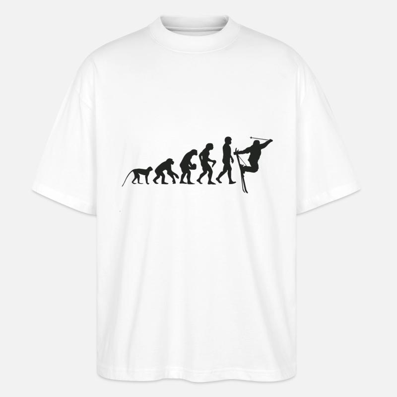 Ski Evolution - Stanley/Stella Oversized Unisex Organic T-shirt Blaster 2.0 - white