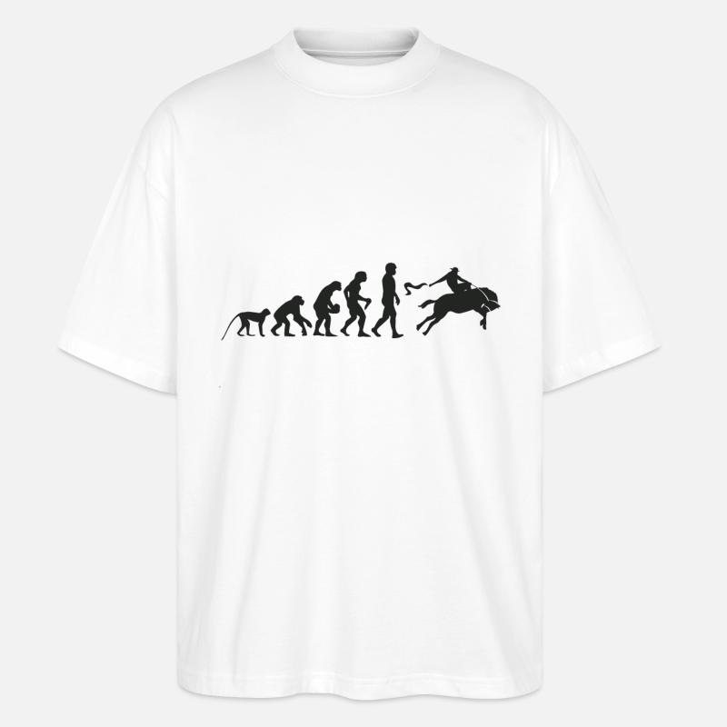 Evolution Rodeo - Stanley/Stella Oversized Unisex Organic T-shirt Blaster 2.0 - white