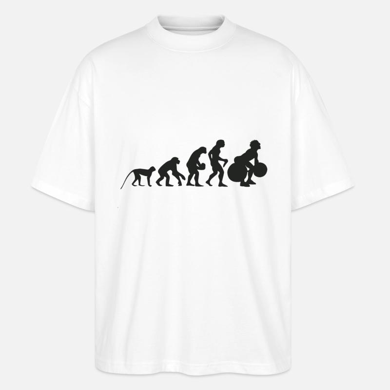 Évolution du poids et haltères - T-shirt bio Blaster 2.0 coupe oversize Stanley/Stella Unisexe - blanc