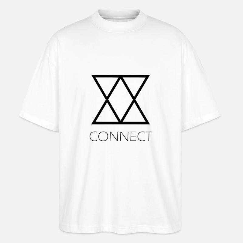 Connect schwarz - Stanley/Stella Oversized Unisex Bio T-Shirt Blaster 2.0 - Weiß