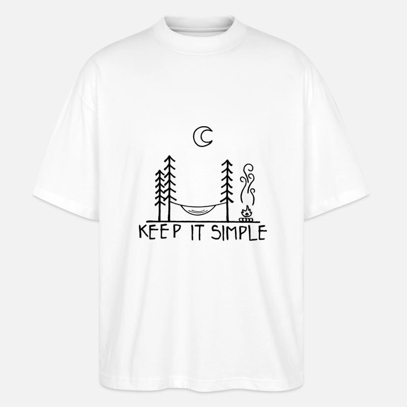 Keep it simple hammock - Stanley/Stella Oversized Unisex Organic T-shirt Blaster 2.0 - white