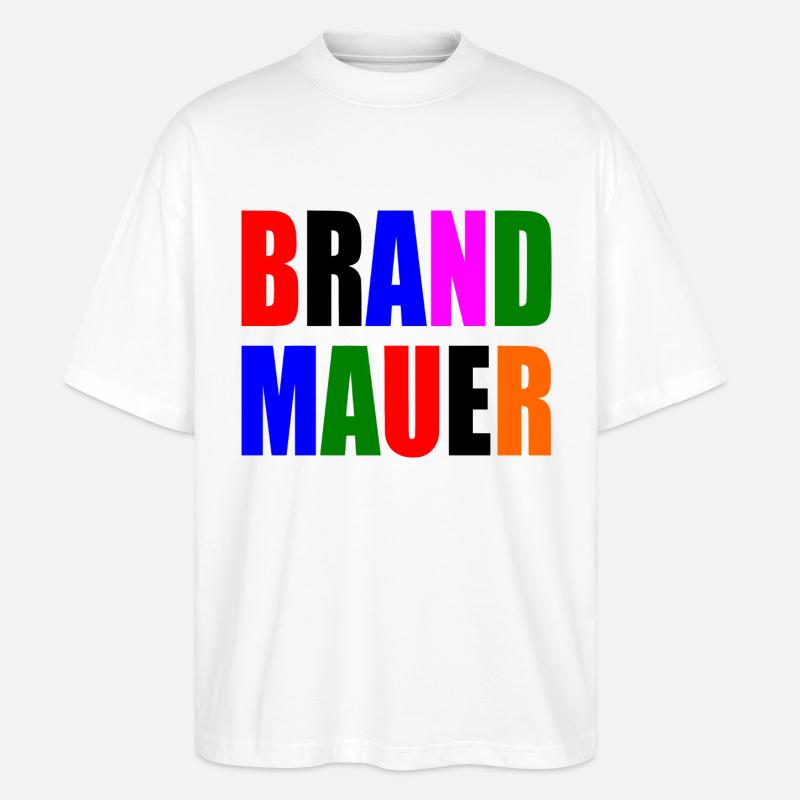 brandmauer - Stanley/Stella Oversized Unisex Bio T-Shirt Blaster 2.0 - Weiß