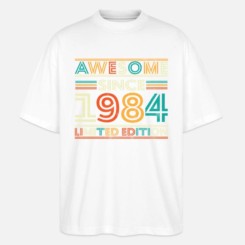 Beeindruckend seit 1984 - Stanley/Stella Oversized Unisex Bio T-Shirt Blaster 2.0 - Weiß