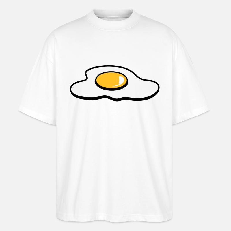 A fried egg - Stanley/Stella Oversized Unisex Organic T-shirt Blaster 2.0 - white