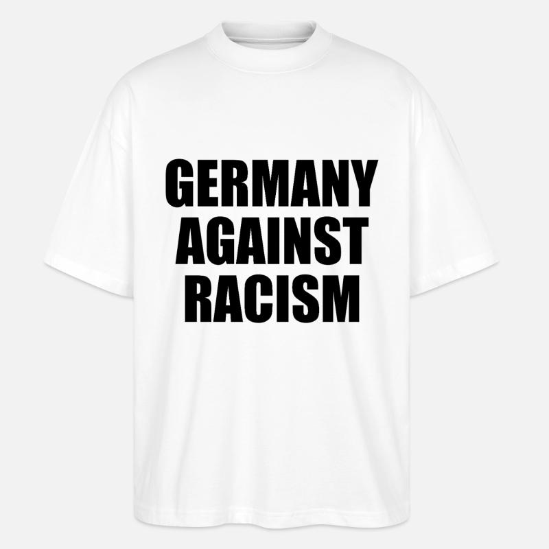 Deutschland gegen rechts - Stanley/Stella Oversized Unisex Bio T-Shirt Blaster 2.0 - Weiß