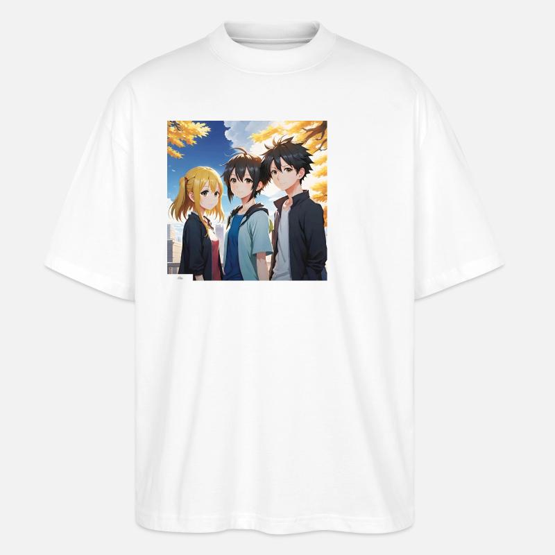 Herbst-Anime-Freunde - Stanley/Stella Oversized Unisex Bio T-Shirt Blaster 2.0 - Weiß