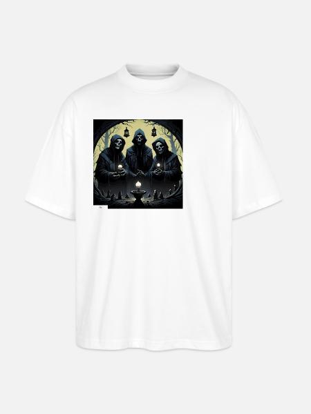 Horror-Kultfreunde - Stanley/Stella Oversized Unisex Bio T-Shirt Blaster 2.0 - Weiß