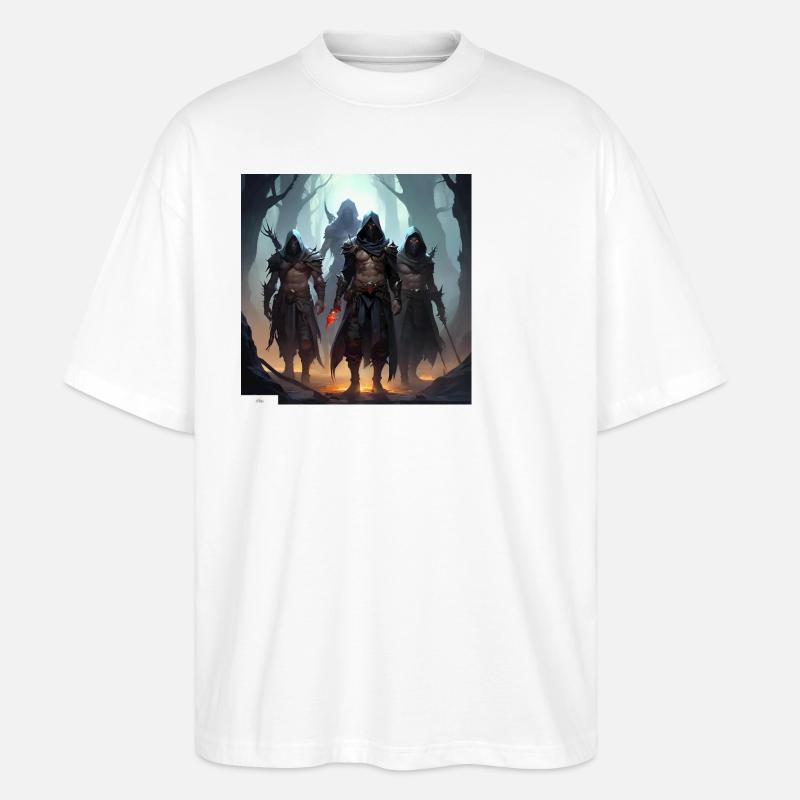 Das Reich der Fantasy-Krieger - Stanley/Stella Oversized Unisex Bio T-Shirt Blaster 2.0 - Weiß