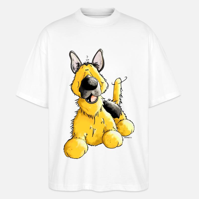 Deutscher Schäferhund - DSH - Hund - Stanley/Stella Oversized Unisex Bio T-Shirt Blaster 2.0 - Weiß