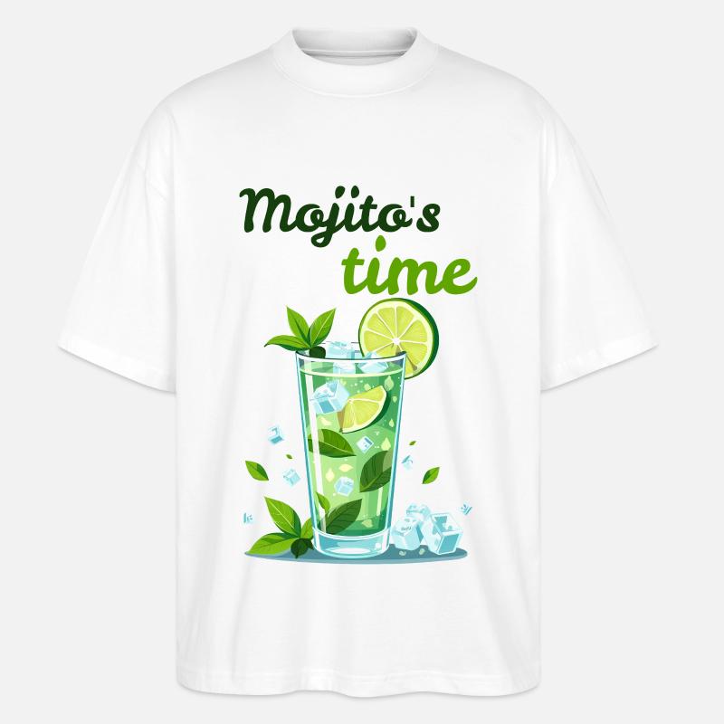 Mojito Cocktail von Helfspawn - Stanley/Stella Oversized Unisex Bio T-Shirt Blaster 2.0 - Weiß
