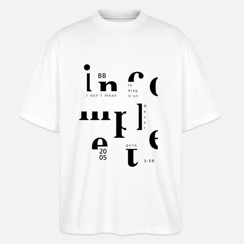 unvollständig ... - Stanley/Stella Oversized Unisex Bio T-Shirt Blaster 2.0 - Weiß
