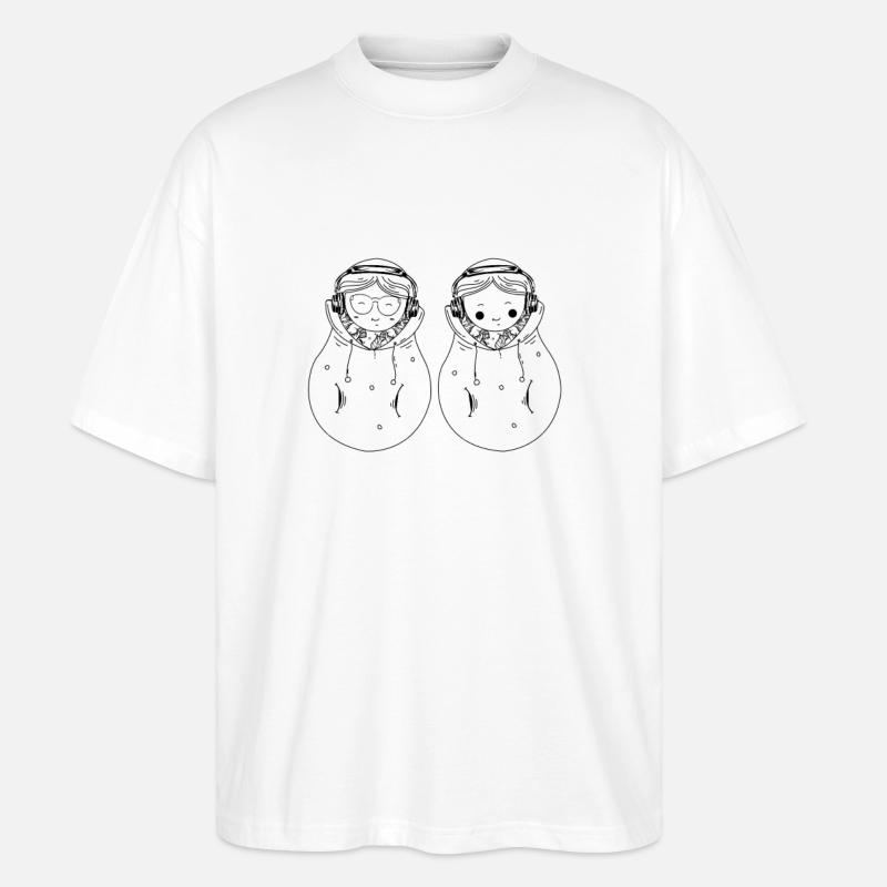 Cool Matroschka - Stanley/Stella Oversized Unisex Bio T-Shirt Blaster 2.0 - Weiß