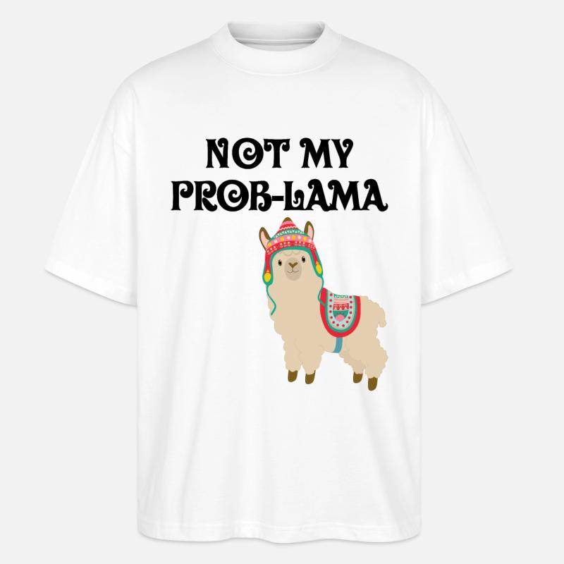Pas mon prob-lama - T-shirt bio Blaster 2.0 coupe oversize Stanley/Stella Unisexe - blanc