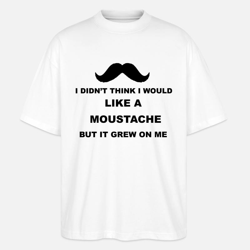 Moustache - Stanley/Stella Oversized Unisex Bio T-Shirt Blaster 2.0 - Weiß