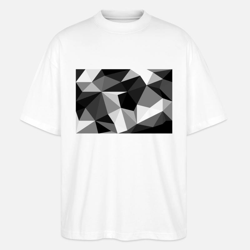 Polygon Black and White - Stanley/Stella Oversized Unisex Organic T-shirt Blaster 2.0 - white