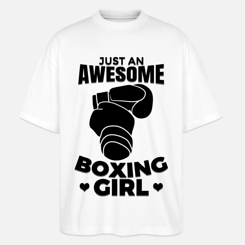 Boxer Mädchen - Stanley/Stella Oversized Unisex Bio T-Shirt Blaster 2.0 - Weiß