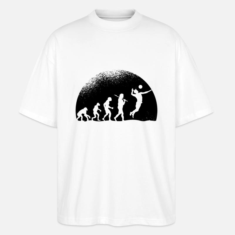 Evolution Volleyball - Stanley/Stella Oversized Unisex Organic T-shirt Blaster 2.0 - white
