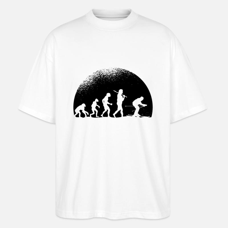 Evolution Ski - Stanley/Stella Oversized Unisex Organic T-shirt Blaster 2.0 - white