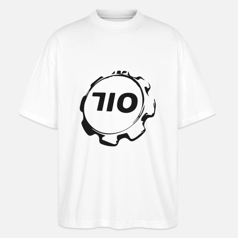 710er Deckel - Stanley/Stella Oversized Unisex Bio T-Shirt Blaster 2.0 - Weiß