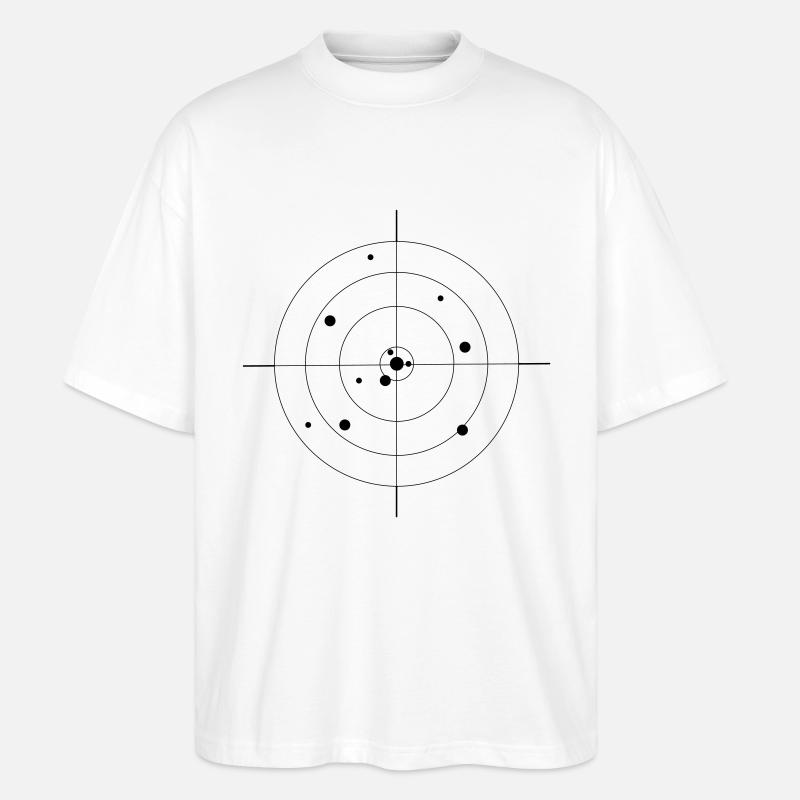 Zielscheibe mit Einschüssen - Stanley/Stella Oversized Unisex Bio T-Shirt Blaster 2.0 - Weiß