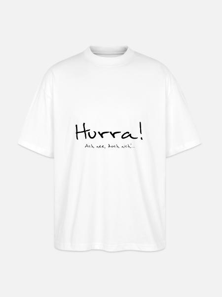HURRA! ACH NEE... - schwarz - Stanley/Stella Oversized Unisex Bio T-Shirt Blaster 2.0 - Weiß