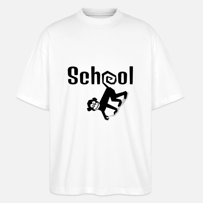 Schule - Stanley/Stella Oversized Unisex Bio T-Shirt Blaster 2.0 - Weiß