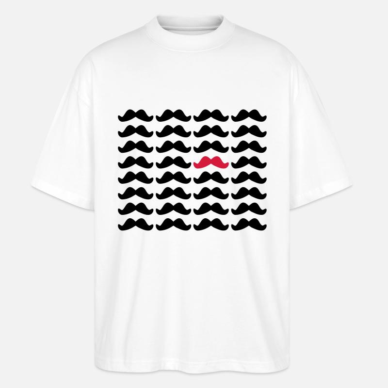 Mustache Moustache "Be Different" 2c - T-shirt bio Blaster 2.0 coupe oversize Stanley/Stella Unisexe - blanc