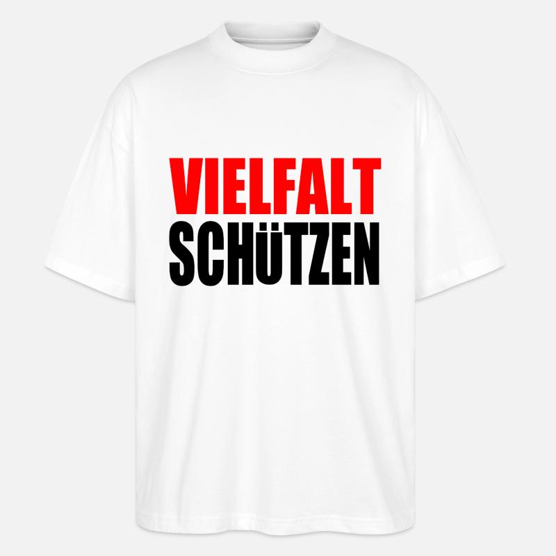 vielfalt schützen - Stanley/Stella Oversized Unisex Bio T-Shirt Blaster 2.0 - Weiß