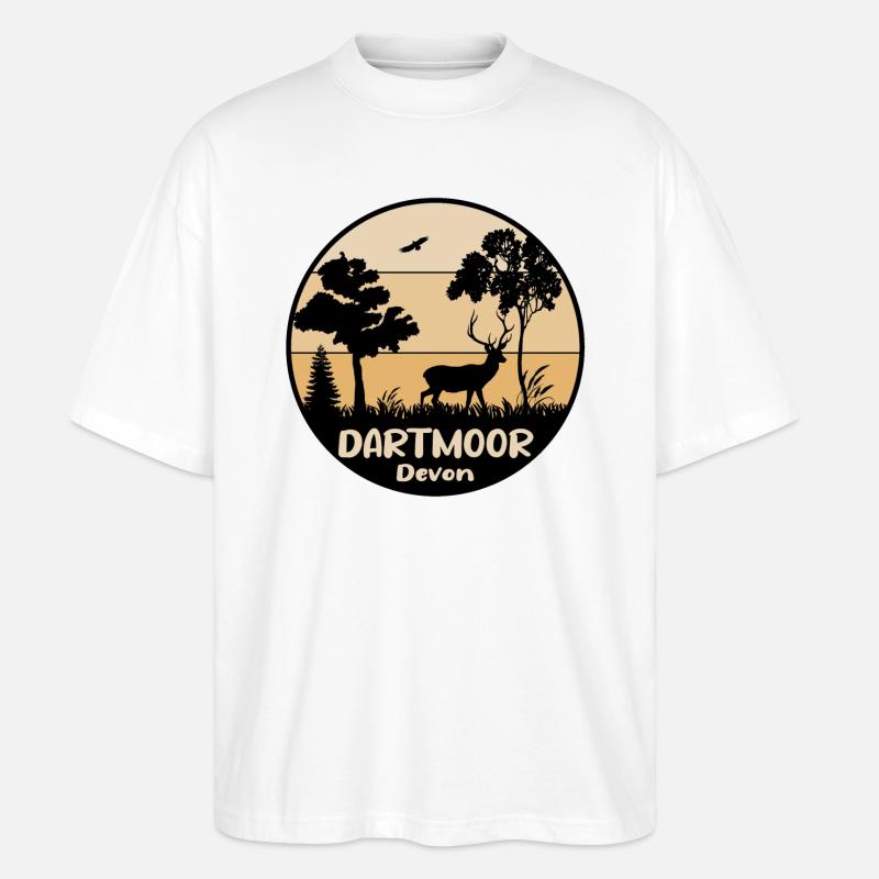 Dartmoor Devon - Stanley/Stella Oversized Unisex Bio T-Shirt Blaster 2.0 - Weiß