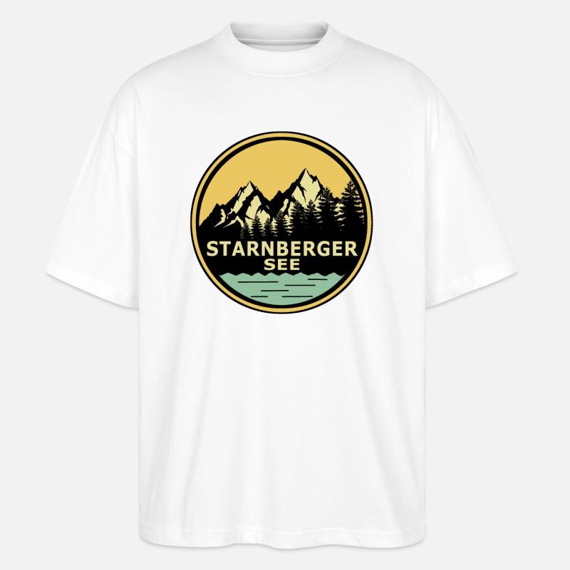 Lac de Starnberg - T-shirt bio Blaster 2.0 coupe oversize Stanley/Stella Unisexe - blanc