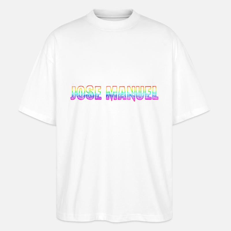 Jose Manuel RS Arc-en-ciel - T-shirt bio Blaster 2.0 coupe oversize Stanley/Stella Unisexe - blanc