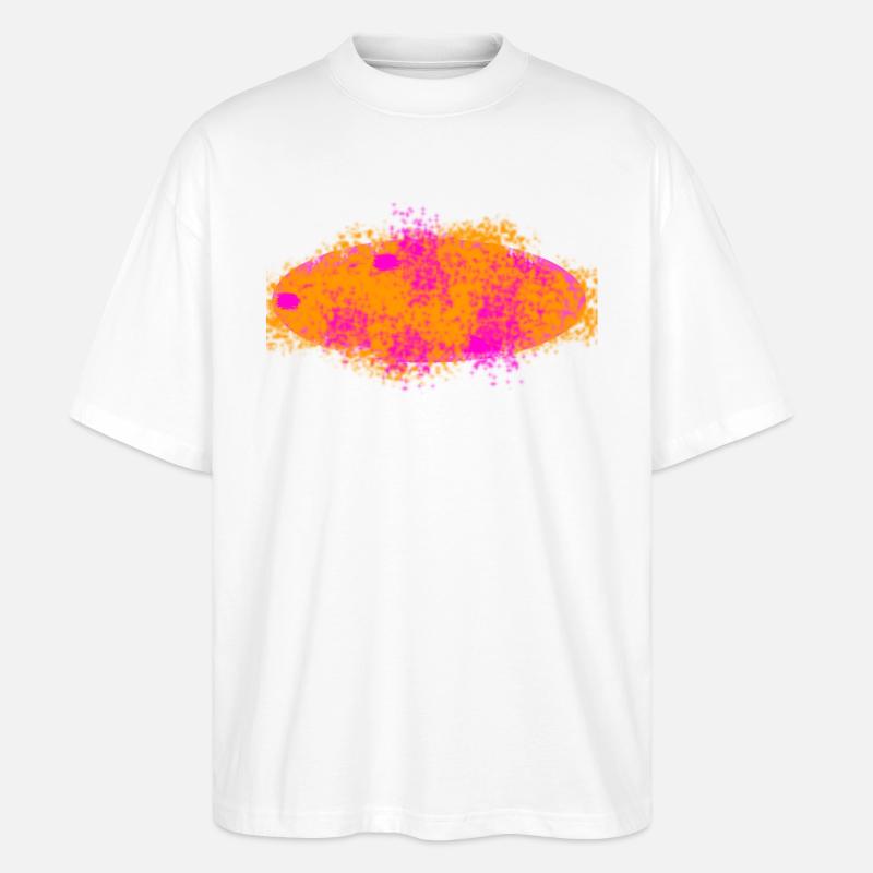 Splash orange pink - Stanley/Stella Oversized Unisex Bio T-Shirt Blaster 2.0 - Weiß