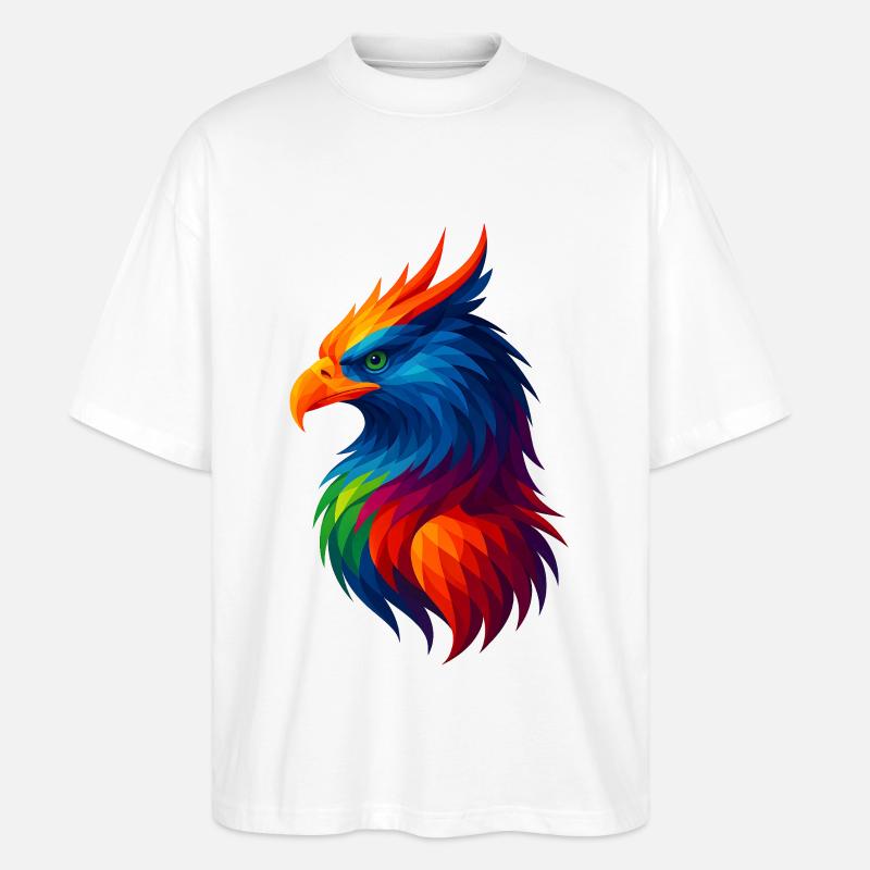 WPAP Stil Polygon Tiere - Greiff - Stanley/Stella Oversized Unisex Bio T-Shirt Blaster 2.0 - Weiß