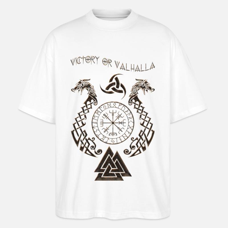 Wikinger-Symbol - Stanley/Stella Oversized Unisex Bio T-Shirt Blaster 2.0 - Weiß
