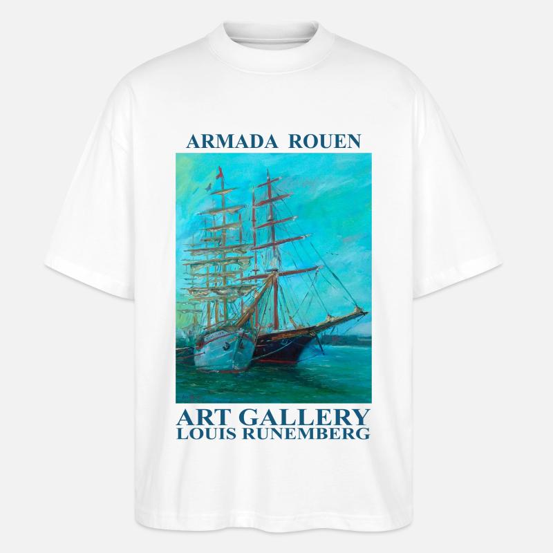 ARMADA ROUEN LOUIS RUNEMBERG - Stanley/Stella Oversized Unisex Bio T-Shirt Blaster 2.0 - Weiß