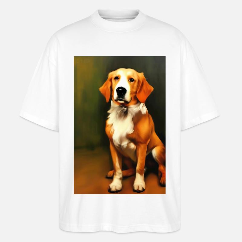 Hunde Bild - Stanley/Stella Oversized Unisex Bio T-Shirt Blaster 2.0 - Weiß