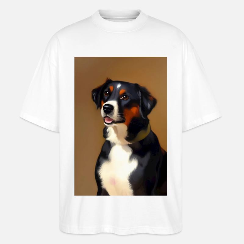 Hunde Bild - Stanley/Stella Oversized Unisex Bio T-Shirt Blaster 2.0 - Weiß