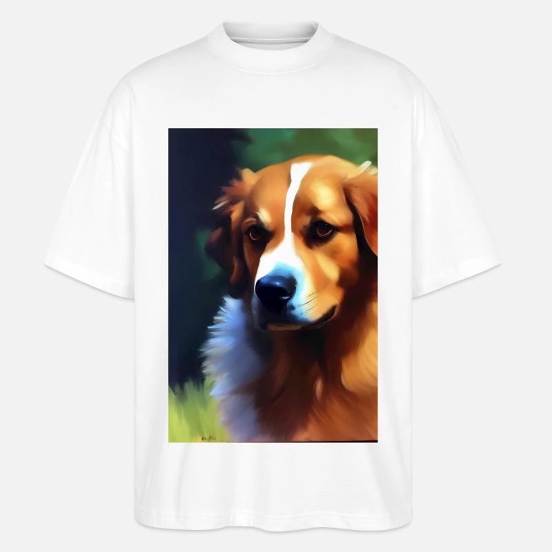 Hunde Bild - Stanley/Stella Oversized Unisex Bio T-Shirt Blaster 2.0 - Weiß
