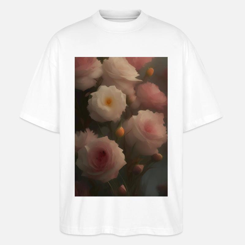 Blumen Kunst - Stanley/Stella Oversized Unisex Bio T-Shirt Blaster 2.0 - Weiß