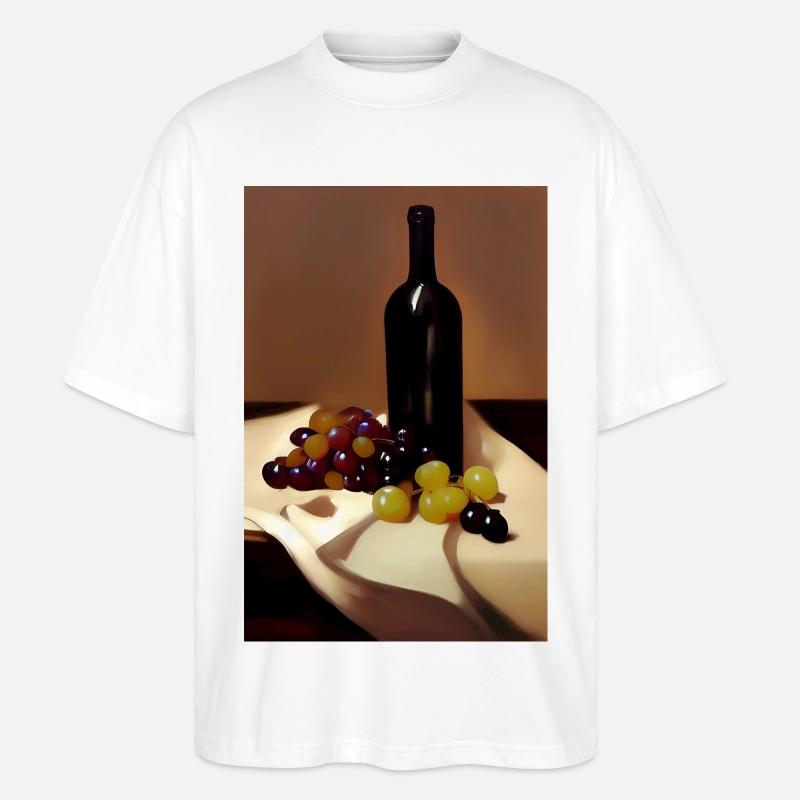 Wein Trinker - Stanley/Stella Oversized Unisex Bio T-Shirt Blaster 2.0 - Weiß