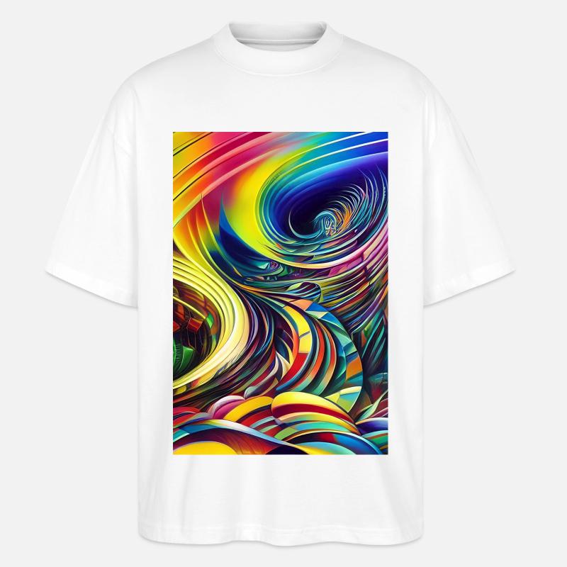 Abstrakte Kunst - Stanley/Stella Oversized Unisex Bio T-Shirt Blaster 2.0 - Weiß