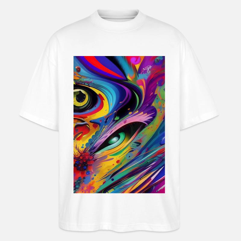 Abstrakte Kunst - Stanley/Stella Oversized Unisex Bio T-Shirt Blaster 2.0 - Weiß