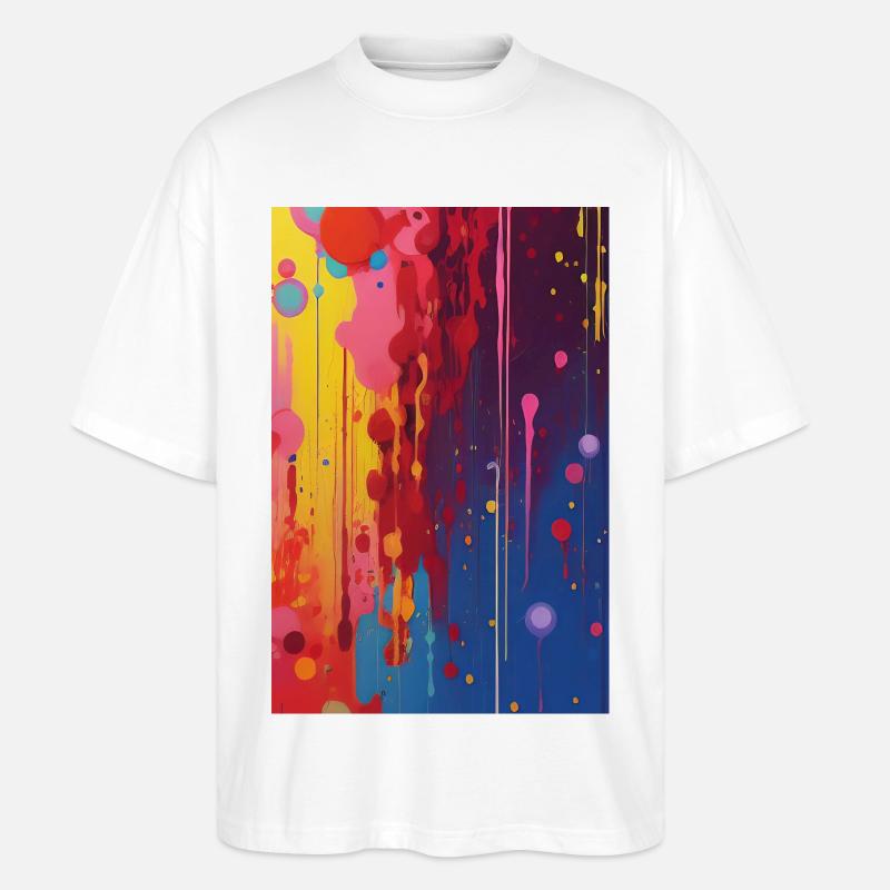 Abstrakte Kunst - Stanley/Stella Oversized Unisex Bio T-Shirt Blaster 2.0 - Weiß