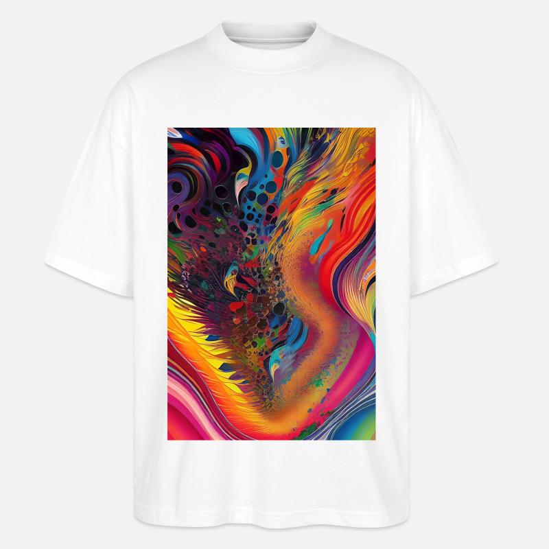 Abstrakte Kunst - Stanley/Stella Oversized Unisex Bio T-Shirt Blaster 2.0 - Weiß