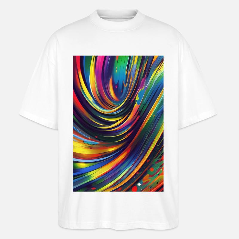Abstrakte Kunst - Stanley/Stella Oversized Unisex Bio T-Shirt Blaster 2.0 - Weiß
