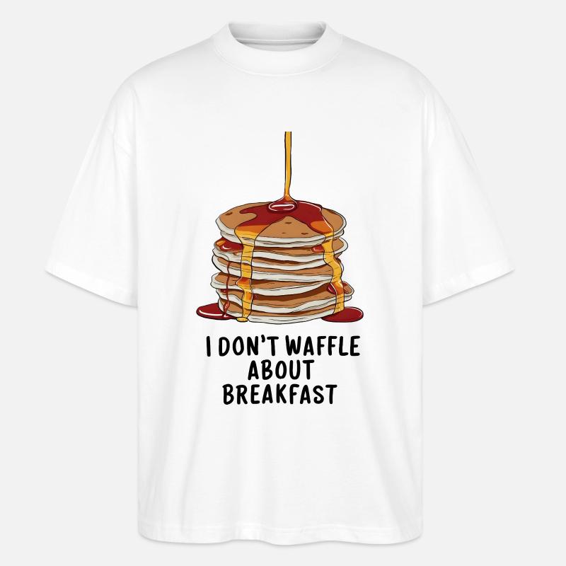 I don't waffle about breakfast - Stanley/Stella Oversized Unisex Bio T-Shirt Blaster 2.0 - Weiß