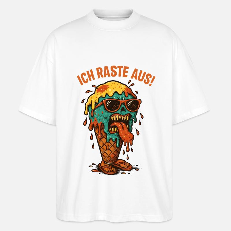 Schmelzendes Eisgesicht - Stanley/Stella Oversized Unisex Bio T-Shirt Blaster 2.0 - Weiß